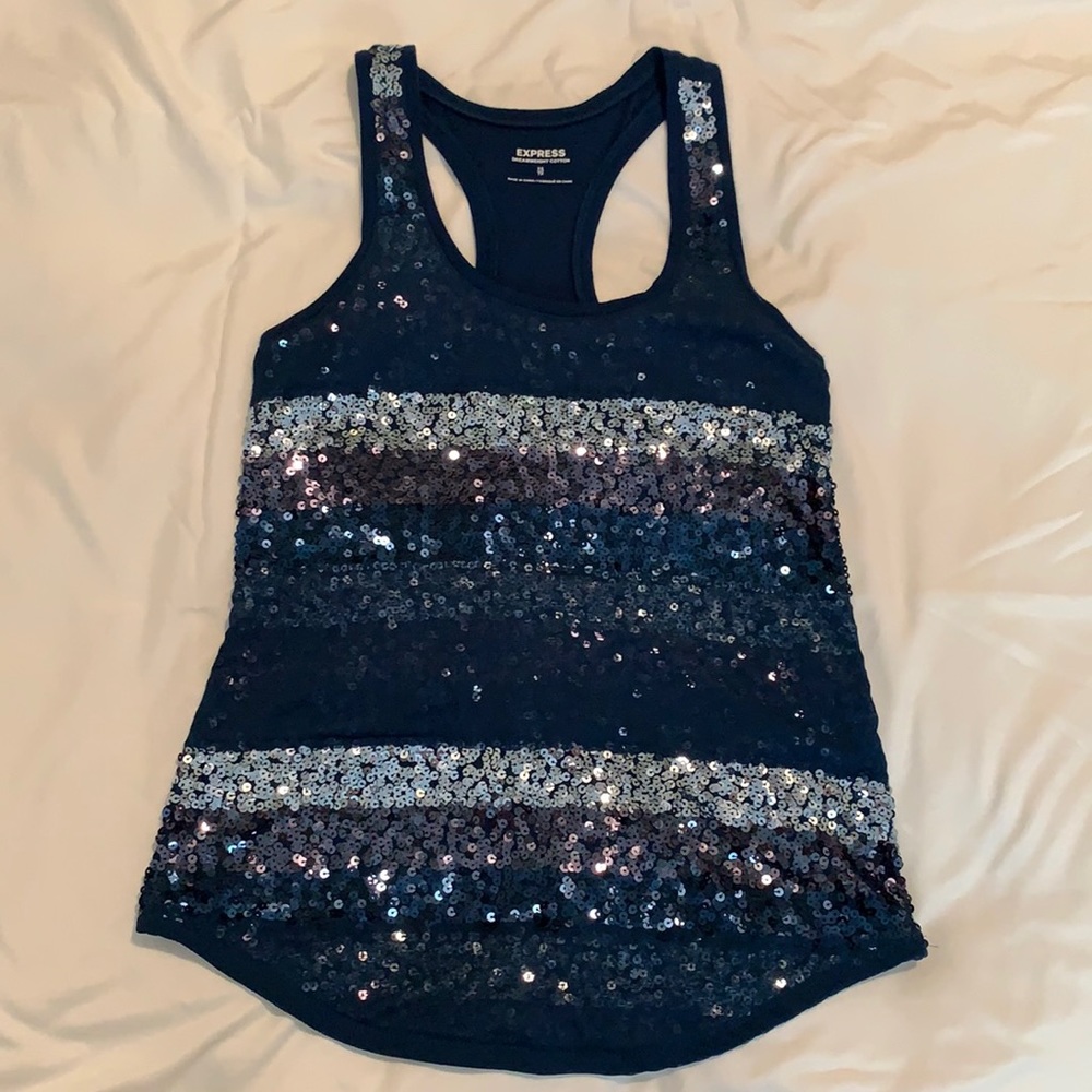 Racer back sparkle tank